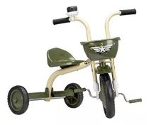 Triciclo Infantil Ultra Bikes Verde Military C/ Cestinha