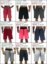 Kit 5 Bermudas Masculinas Moletom Short Qualidade Listras 