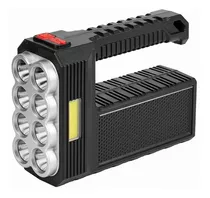 Lámpara Táctica 15000 Lm 8led+cob Recargable Solar Usb