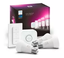 Kit Philips Hue 3 Lamparas Wca + Bridge + Dim Switch