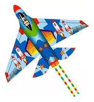 Cometa De Avión Misiles Con Cola Extra Larga  Niños 1.60cm