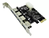 Placa Usb 3.0 C/ 4 Portas - Pci Express X1 Pci-e Dp-43 Dex