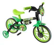 Bicicleta Infantil Black Roda Treinamento Verde Aro12nathor 