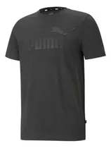 Remera Puma Hombre Essential Heather Gris Oscura Manga Corta