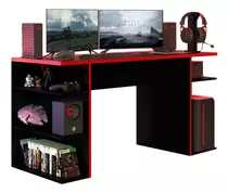 Mesa Para Computador Gamer Madesa 9409 Preto/vermelho