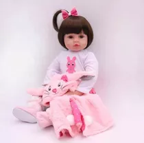 Bebê Reborn Menina Doll 100 % Silicone. Pronta Entrega.