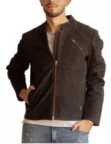 Campera De Cuero Gamuzado De Hombre- Art: Dogo