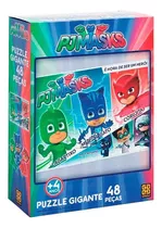 Quebra-cabeça - 48 Peças - Pjmasks - Gigante - Grow - 3522