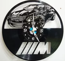 Reloj De Pared De Auto Bmw En Disco De Vinilo 