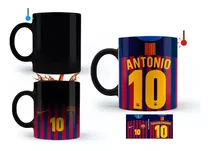 Taza Mágica Del Club Barcelona Personalizable Nombre Y Num