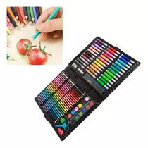 Estuche Set Arte Dibujo 150 Pzs Acuarelas Crayolas Plumones