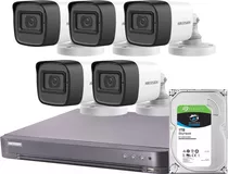 Kit Seguridad Hikvision Dvr 8 +1tb + 5 Camaras 2mp Ip66 Ext