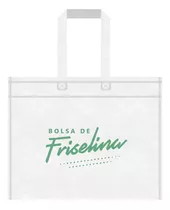 Bolsa Friselina Eco 45x40x10cm Blanca Logo 1 Color X100