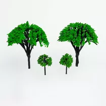 Kit 4 Árvores Para Cenários Rpg E Dioramas