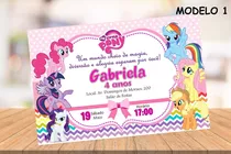 Arte Digital - Convite Meu Querido Ponei - My Little Pony