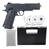 Pistola Arsoft 1911 V18 Full Metal 6mm 10 Alvo 1000 Bbs Case