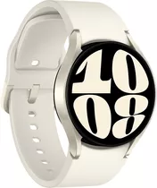 Reloj Samsung Galaxy Watch 6 Smartwatch 40mm Ip68 Color Gold Color De La Caja Graphite Color De La Correa Blanco Color Del Bisel Dorado Diseño De La Correa Lisa