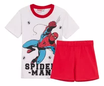 Pijama Manga Corta Spiderman Marvel Oficial Algodon Nene