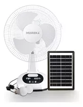 Moreka 12 Inventilador Solar Recargable De Mesa Cargador De Celular