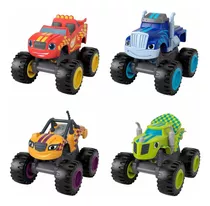 Blaze And The Monster Machines Pack De 4 Carros Escala 1:64