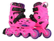 Patins Inline Infantil Traxart Freemix - Rosa - Abec-9