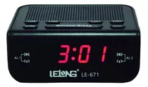 Reloj De Mesa  Despertador  Digital Lelong Le-671  110v/220v -  Preto 