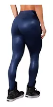 Kit 2 Calça Legging Cirre Cintura Alta Brilho Molhado Couro 