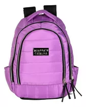 Mochila Urbana Agarrate Catalina Ac102 Color Violeta Diseño Liso 18l