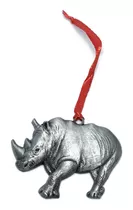 Rhino Adorno De Navidad De Peltre Con Diseno De Animales De 