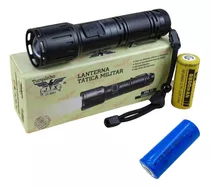 Lanterna Tática Militar Caça Led Jws V3 Power Bank + 2 Bater Cor Da Lanterna Preto Cor Da Luz Branco