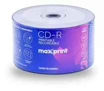 Bulk C/50 Cd-r Printable Maxprint 700mb/80 Min. Gravável 52x