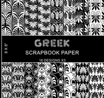 Libro: Greek Scrapbook Paper: Black And White Patterns, Deco