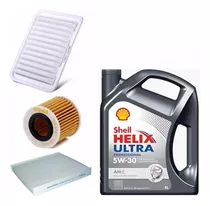 Kit Service X3 Filtros + Aceite 5w30 Shel Toyota Corolla 1.8