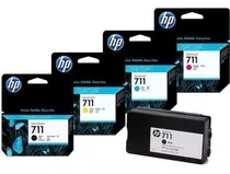 Combo 4 Cartuchos Tinta Hp 711 Plotter T120 T520 Negro Color