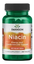 Niacina (vitamina B3) 100 Mg 250 Tabletas 