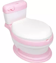 Bacinica Bañito Entrenador Niños Baño Asiento Acojinado Color Rosa Liso