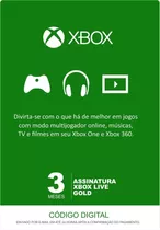Xbox Live Gold 3 Meses - Xbox One / 360 / Series