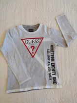 Remera Manga Larga Guess Niño Talle 7 Impecable 