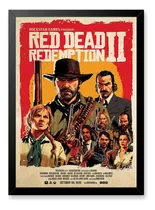 Quadro Red Dead Redemption 2 Game Arte Moldurada