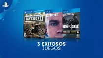 Playstation 4 Slim 1tb Hits:become Human/rainbow Six  Top