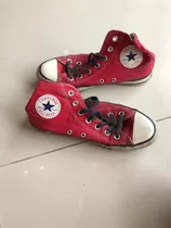 Zapatillas All Star Rojas De Lonas Talle 38 (f3) Usadas