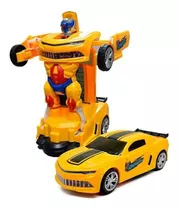 Camaro Carro Robo Bumblebee Brinquedo Transformers Led Som 