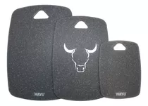 Set De 3 Tablas Para Cortar Wayu Negro