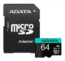 Memoria Adata Micro Sdxc / Sdhc Uhs I 64gb Clase 10 A2 V30