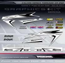 Calcos Tornado - X- Project Line - Moto Blanca- Insignia