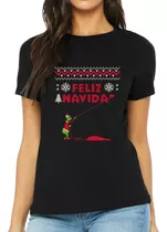 Polera Grinch Navidad Hilo Navideña Niños Hombre Mujer Algdn