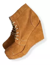 Botas De Gamuza Taco Plataforma Mujer