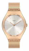 Relojes Swatch Reloj Contrasted Simplicity Dorado Color Del Fondo Plateado