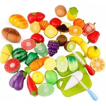 Pack 29 Pcs Juguetes De Corte De Cocina De Frutas Y Verduras