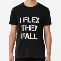 Remera Funny Gym Tops I Flex They Fall Gym Algodon Premium